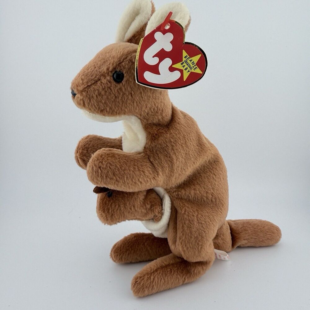 TY Beanie Baby - POUCH the Kangaroo (7 inch) - MWMTs Stuffed Animal Toy